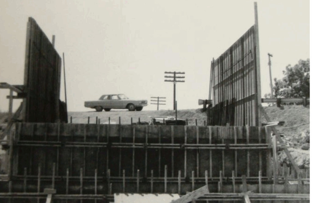 Photograph of construction for the Welland bypass. 