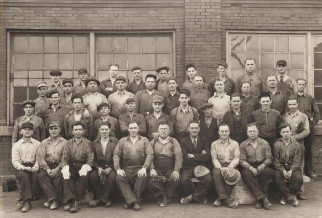 Photograph of Atlas Steels workers